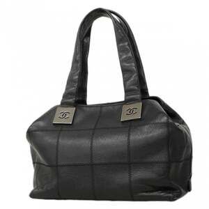 CHANEL Black Caviar Leather Bag